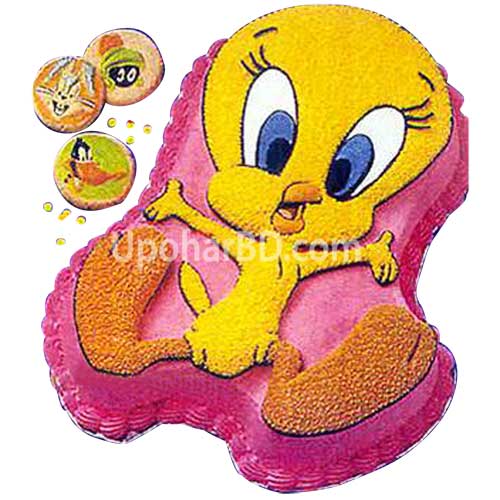 Tweety shaped cake